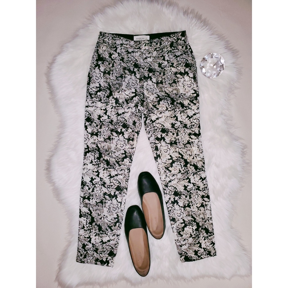 NWOT A&F Floral Jacquard Trousers